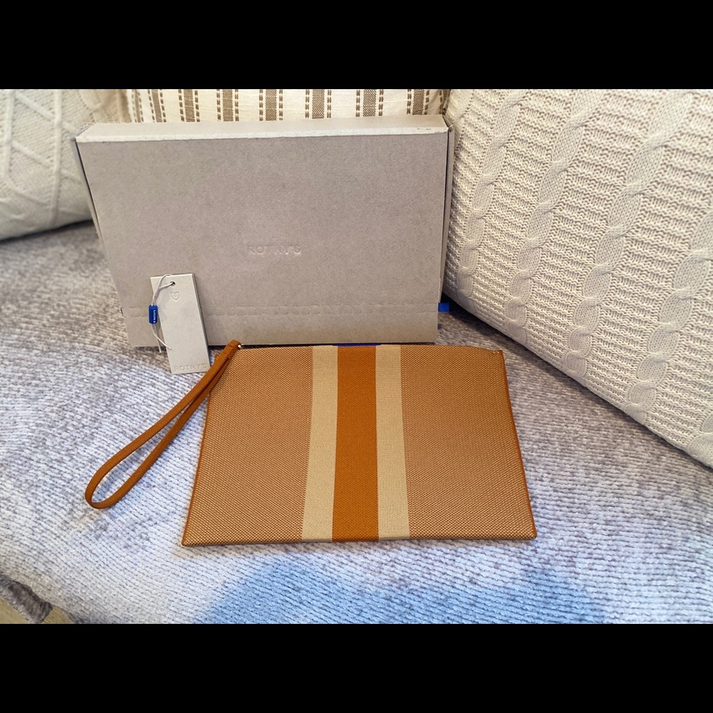 Rothys Amber Stripe Wristlet